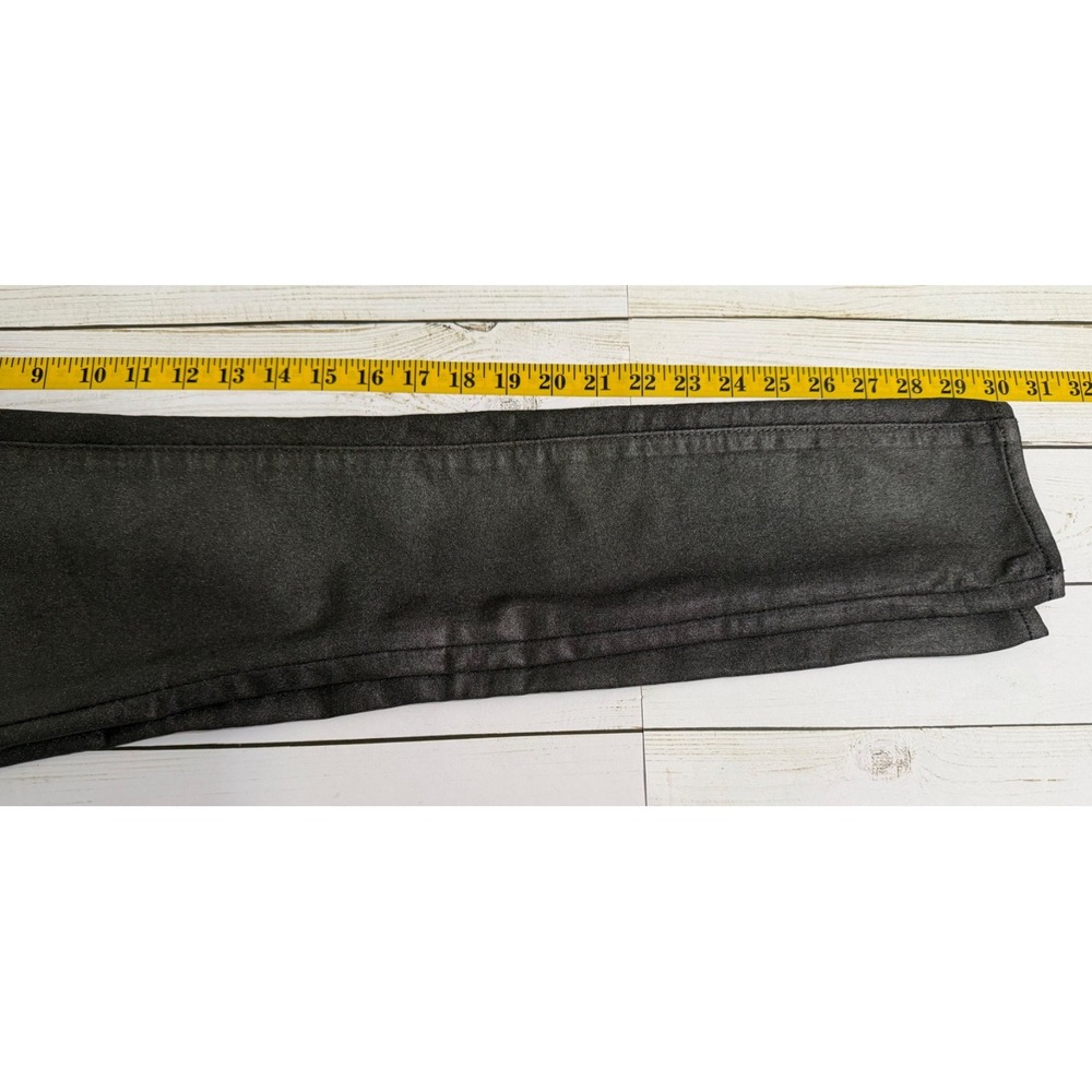 Articles of Society Sarah Coated Skinny Fit Jeans Black Womans Size 24 Mid Rise - Picture 5 of 9